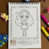 Cute easy drawing coloring book sample 1